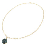 Gucci 18K Yellow Gold Malachite Flora St. Tropez Pendant Necklace