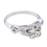 Vintage Platinum 0.72tcw I I1 Diamond Filigree Engagement Ring