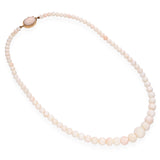 Vintage 18k Yellow Gold Angel Skin Coral Beaded Necklace