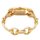 Gucci 18K Yellow Gold Horsebit 'Signoria' Diamond Bezel Tigers Eye Women's Watch