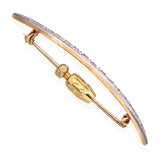 Antique Tiffany & Co. 14k Yellow Gold and Platinum Diamond Crescent Brooch
