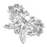 Vintage Platinum and Palladium 2.35tcw Diamond Floral Bouquet Brooch