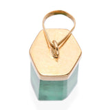 Vintage 18k Yellow Gold 22.5ct Emerald Pendant
