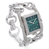 Gucci 18k White Gold 116 Signoria Diamond Set Women's Watch YA116306