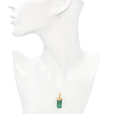 Vintage 18k Yellow Gold 22.5ct Emerald Pendant