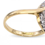 Vintage 18k Two Tone Gold 2.39ct Sapphire and Diamond Ring