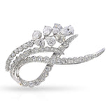 Vintage Platinum 4.63tcw Diamond Brooch