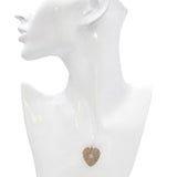 Antique Victorian 14k Yellow Gold Seed Pearl and Old Cut Diamond Heart Pendant