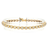 Tiffany & Co. 18k Yellow Gold Bezel Set Diamond Tennis Bracelet