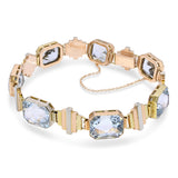 Vintage Tri-Tone Gold 45.22tcw Aquamarine Link Bracelet