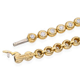 Tiffany & Co. 18k Yellow Gold Bezel Set Diamond Tennis Bracelet