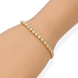 Tiffany & Co. 18k Yellow Gold Bezel Set Diamond Tennis Bracelet