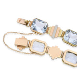 Vintage Tri-Tone Gold 45.22tcw Aquamarine Link Bracelet