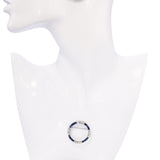 Vintage White Gold Sapphire and Diamond Circle Brooch