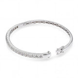 Vintage 18k White Gold 1.76tcw Diamond Hinged Bangle Bracelet
