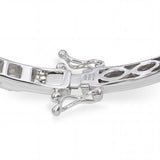 Vintage 18k White Gold 1.76tcw Diamond Hinged Bangle Bracelet