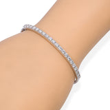 Vintage 18k White Gold 1.76tcw Diamond Hinged Bangle Bracelet