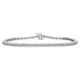 18k White Gold Bezel Set 1.28tcw Diamond Tennis Bracelet