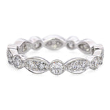 Vintage 18k White Gold 0.42tcw Diamond Band Ring