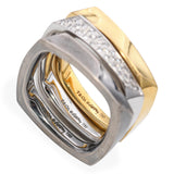 Tiffany & Co. 18k Tri-Tone Frank Gehry Estate Torque Square Three Ring Set