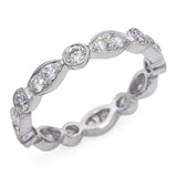 Vintage 18k White Gold 0.42tcw Diamond Band Ring