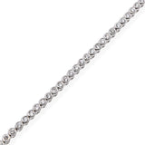 18k White Gold Bezel Set 1.28tcw Diamond Tennis Bracelet
