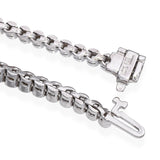 18k White Gold Bezel Set 1.28tcw Diamond Tennis Bracelet