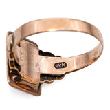 Antique Victorian 10k Rose Gold Goldstone Signet Ring