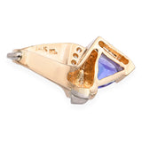 14k Yellow Gold 1.25ct Tanzanite and Diamond Pendant