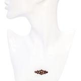 Vintage 14k Yellow Gold 5.13ctw Garnet Navette Brooch