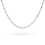 Victorian Yellow Gold & Platinum 2.59ctw Mine Cut Diamond Station Necklace