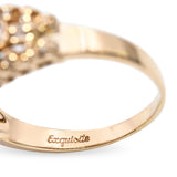 Vintage 14k Yellow Gold 1.41tcw Graduating Diamond Ring