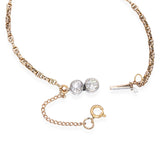 Victorian Yellow Gold & Platinum 2.59ctw Mine Cut Diamond Station Necklace