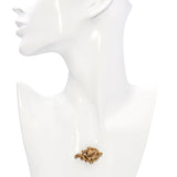 Antique Georgian Yellow Gold Tree Vine and Leaf Motif Pin Brooch with Box