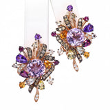 Le Vian 14k Rose Gold Crazy Collection Amethyst and Multi Gemstone Earrings