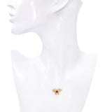 Vintage 14k Yellow Gold Ruby and Diamond Butterfly Pendant