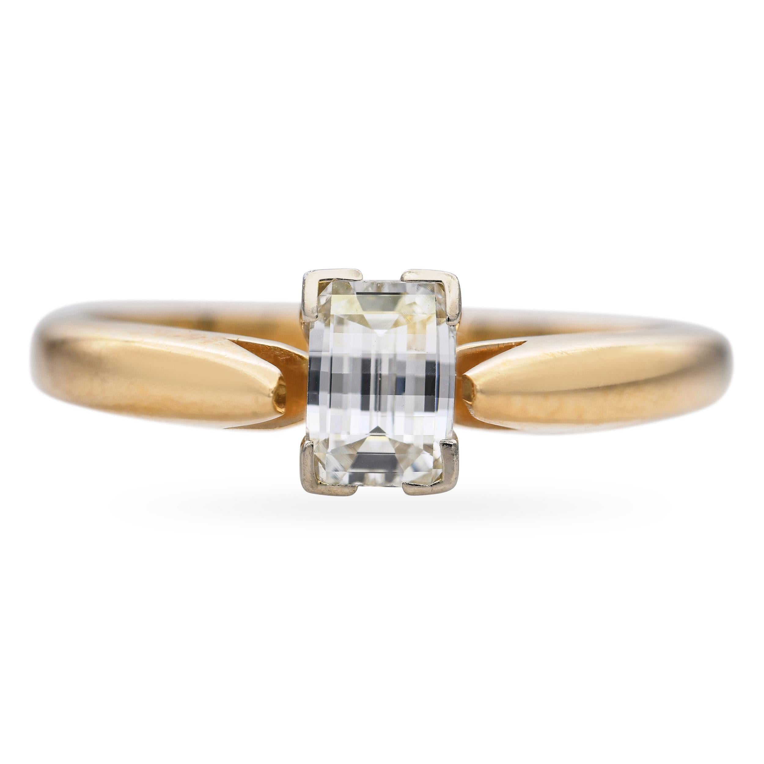 14k Yellow Gold 0.33ct Pixel Cut Diamond Engagement Ring