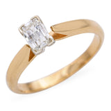 14k Yellow Gold 0.33ct Pixel Cut Diamond Engagement Ring