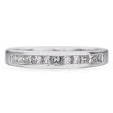 18k White Gold 0.66tcw Princess Cut Diamond Band Ring