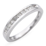 18k White Gold 0.66tcw Princess Cut Diamond Band Ring