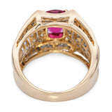 Laura Ramsey Yellow Gold Rubellite Tourmaline and Diamond Ring