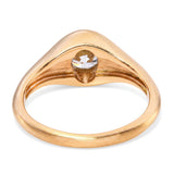 18k Satin Yellow Gold Flush Set GIA 0.96ct G VVS1 Diamond Ring
