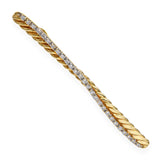 David Yurman 18k Yellow Gold Diamond Bar Pendant