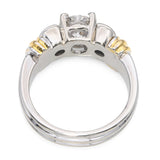 Vintage 14k Two Tone White Gold 1.33tcw L Vs2 GIA Diamond Ring
