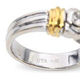 Vintage 14k Two Tone White Gold 1.33tcw L Vs2 GIA Diamond Ring