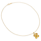 Tiffany & Co. 18k Yellow Gold Dogwood Flower Pendant Necklace