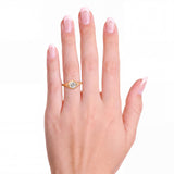 18k Satin Yellow Gold Flush Set GIA 0.96ct G VVS1 Diamond Ring