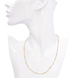 Vintage 14k Yellow Gold Diamond Station Necklace