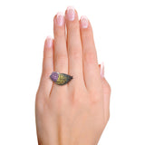 14k White Gold 3.10tcw Multi-Gemstone Parrot Pave Ring