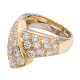 14k Yellow Gold 1.92tcw H Si1 Diamond Overlap Pave Ring